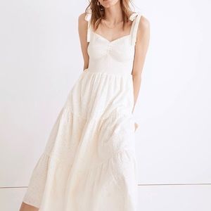 NWT Madewell Lucie Tie Strap Tiered Midi XS